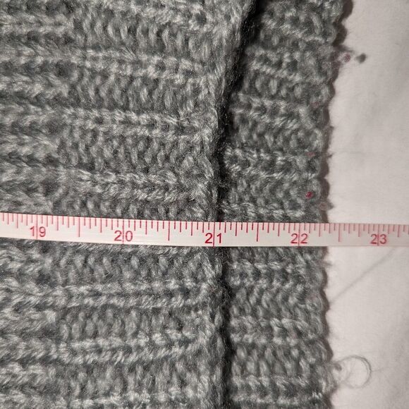 VINTAGE Y2K Grey Chunky Knit Vest Size Large - Picture 9 of 11